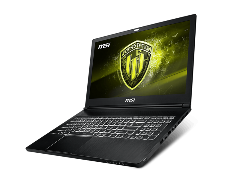 MSI Workstation WS63 8SL Intel&#174; Core™ i7 _8850H _32GB _256GB SSD PCIe _1TB _Quadro&#174; P4200 with 8GB GDDR5 _Win 10 _UHD 4K IPS _LED KEY 